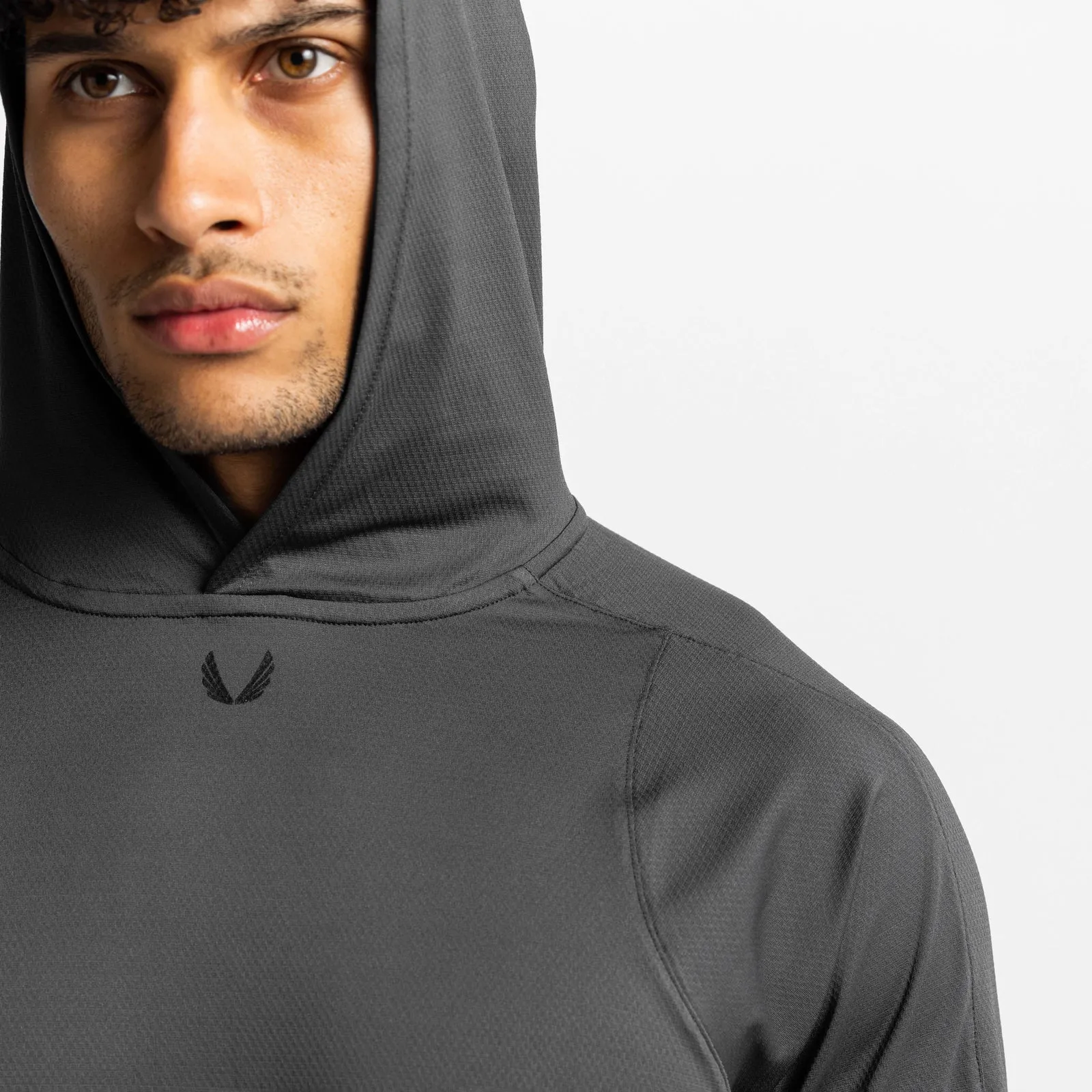 0609. Nano-Mesh Fitted Hoodie - Space Grey