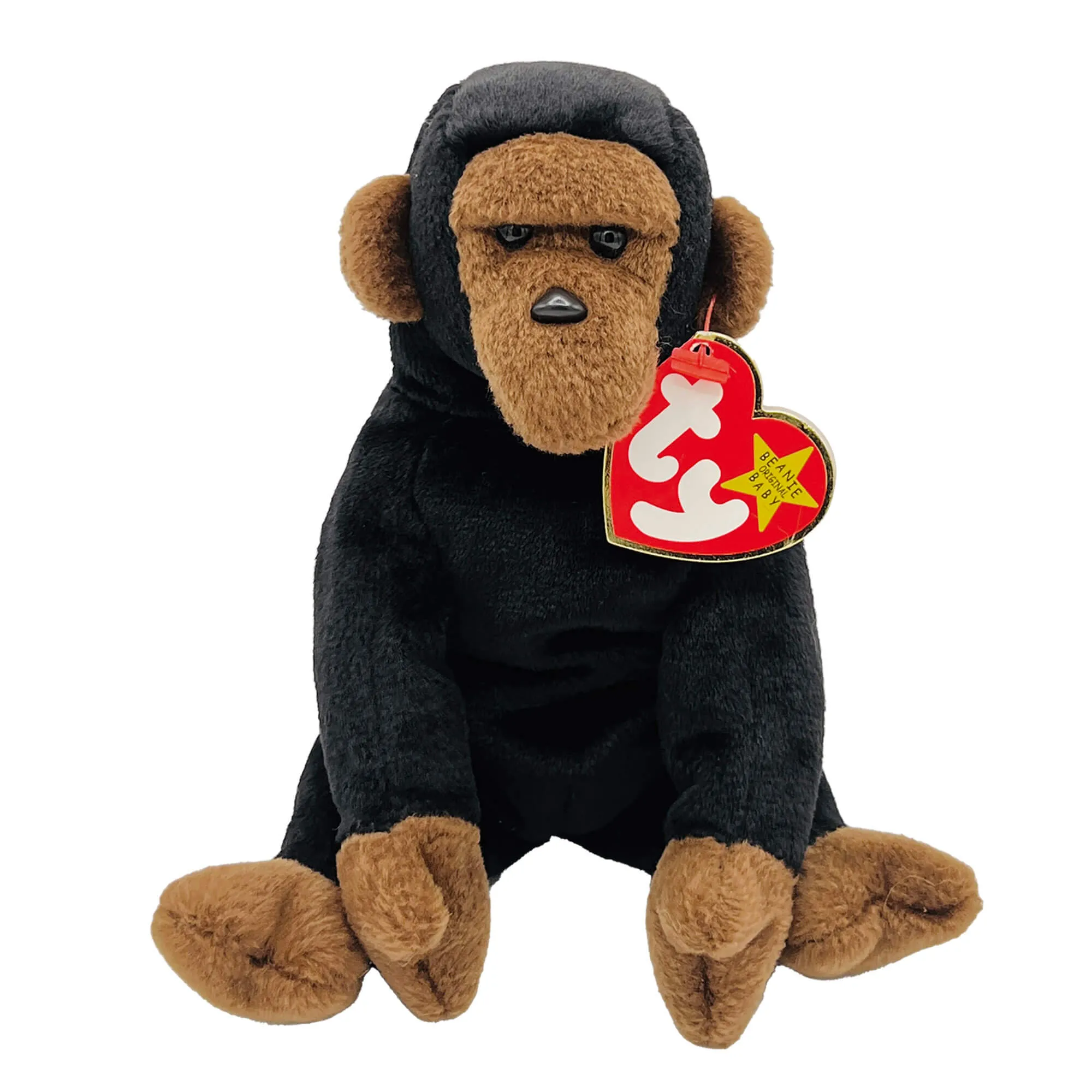 1996 Ty Congo Black Gorilla Plush Stuffed Toy - Original Beanie Babies Collection