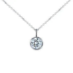 1ct Moissanite Hanging Bezel