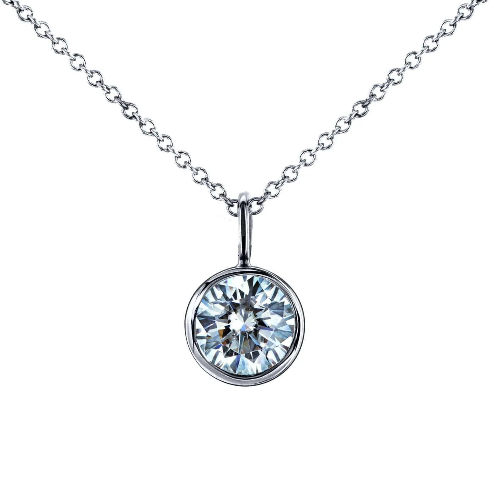 1ct Moissanite Hanging Bezel