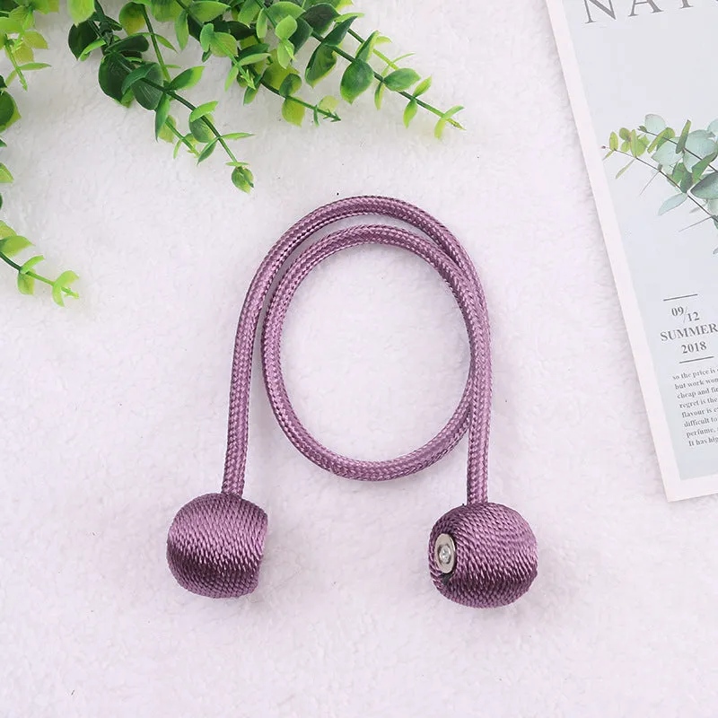 20 Colors Creative Punch-Free Curtain Magnetic Button Earphone Magnetic Buckle Rope