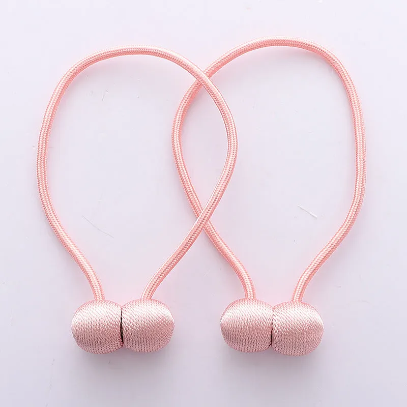 20 Colors Headphones Magnetic Buckle Curtain Tied, Non-Perforated Curtains Magnetic Snap