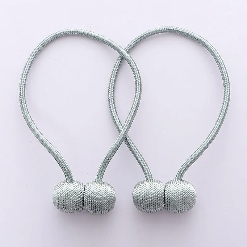 20 Colors Headphones Magnetic Buckle Curtain Tied, Non-Perforated Curtains Magnetic Snap