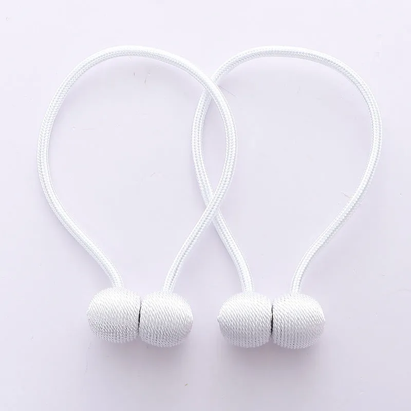 20 Colors Headphones Magnetic Buckle Curtain Tied, Non-Perforated Curtains Magnetic Snap