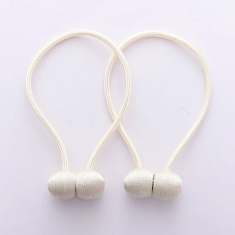 20 Colors Headphones Magnetic Buckle Curtain Tied, Non-Perforated Curtains Magnetic Snap