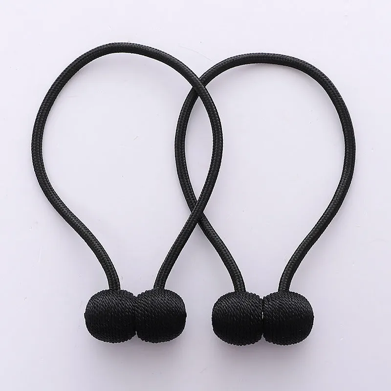 20 Colors Headphones Magnetic Buckle Curtain Tied, Non-Perforated Curtains Magnetic Snap