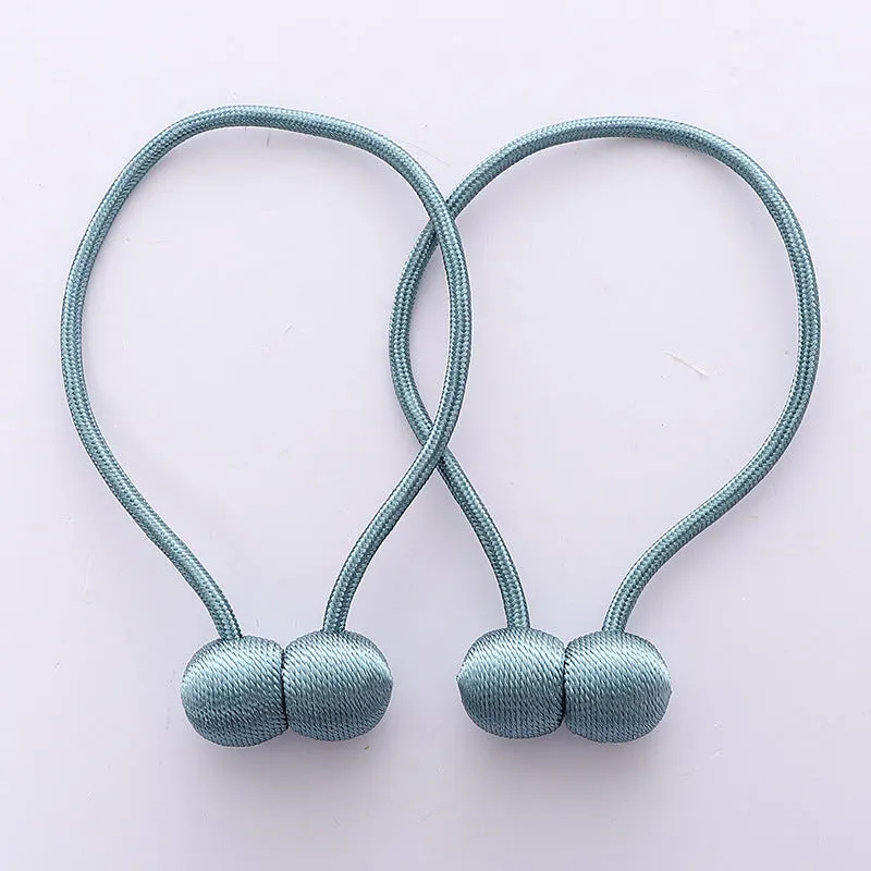 20 Colors Headphones Magnetic Buckle Curtain Tied, Non-Perforated Curtains Magnetic Snap