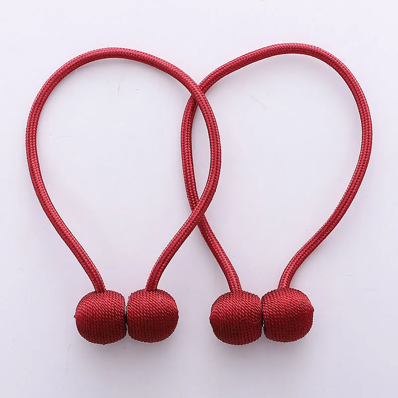 20 Colors Headphones Magnetic Buckle Curtain Tied, Non-Perforated Curtains Magnetic Snap