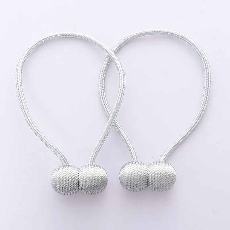 20 Colors Headphones Magnetic Buckle Curtain Tied, Non-Perforated Curtains Magnetic Snap