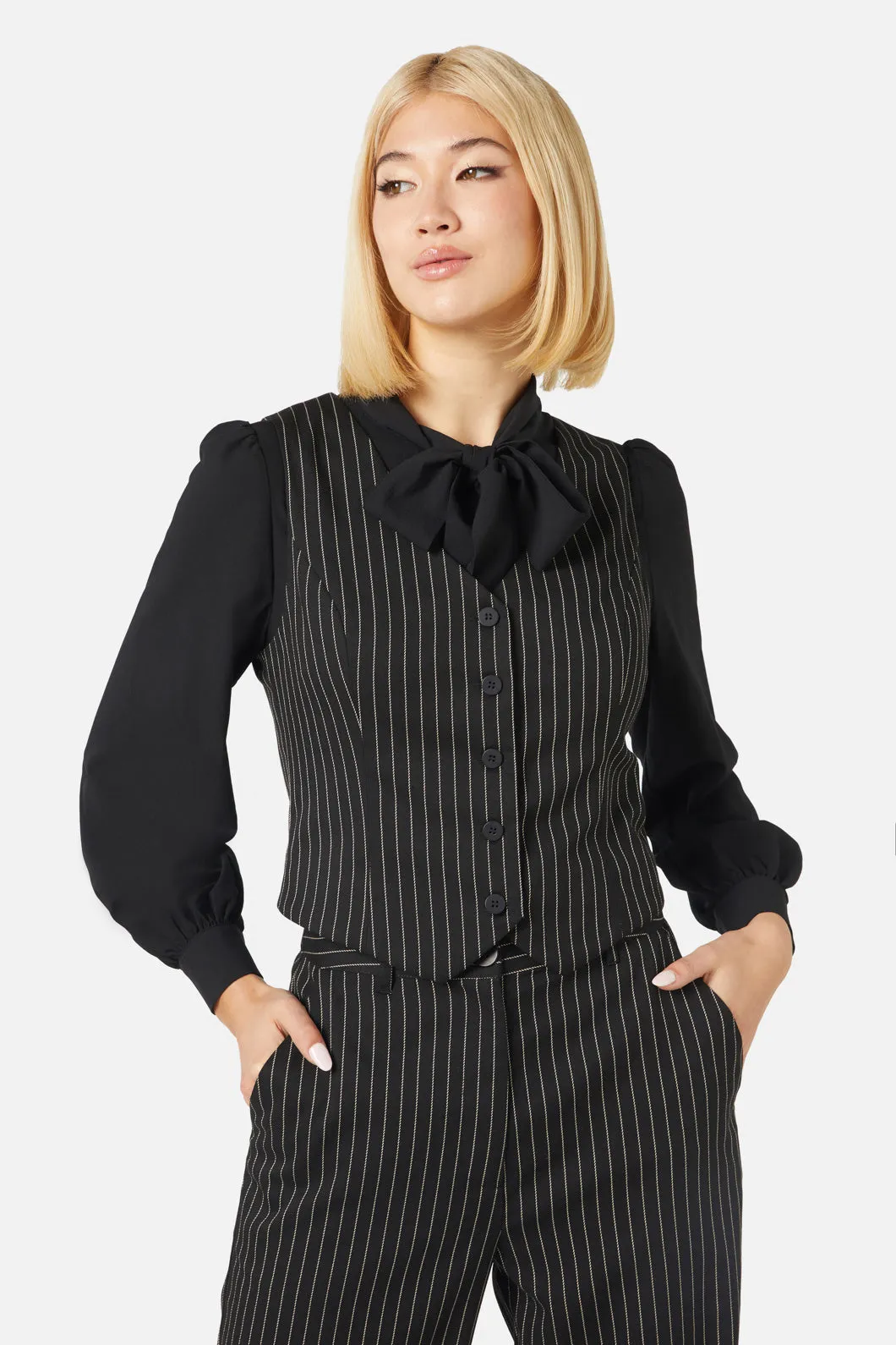 Abigail Pinstripe Vest