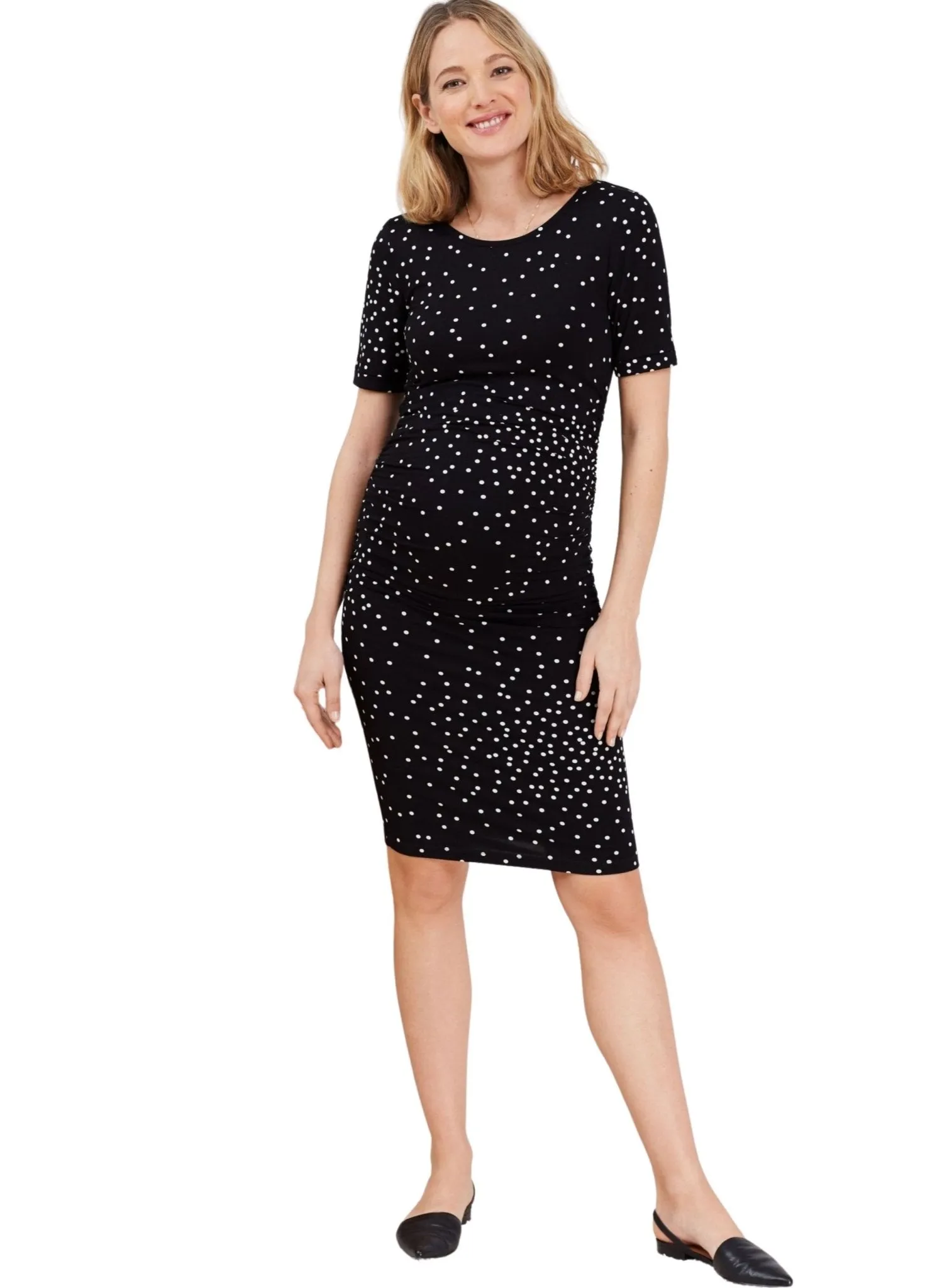 Adalie Maternity Ruched Dress