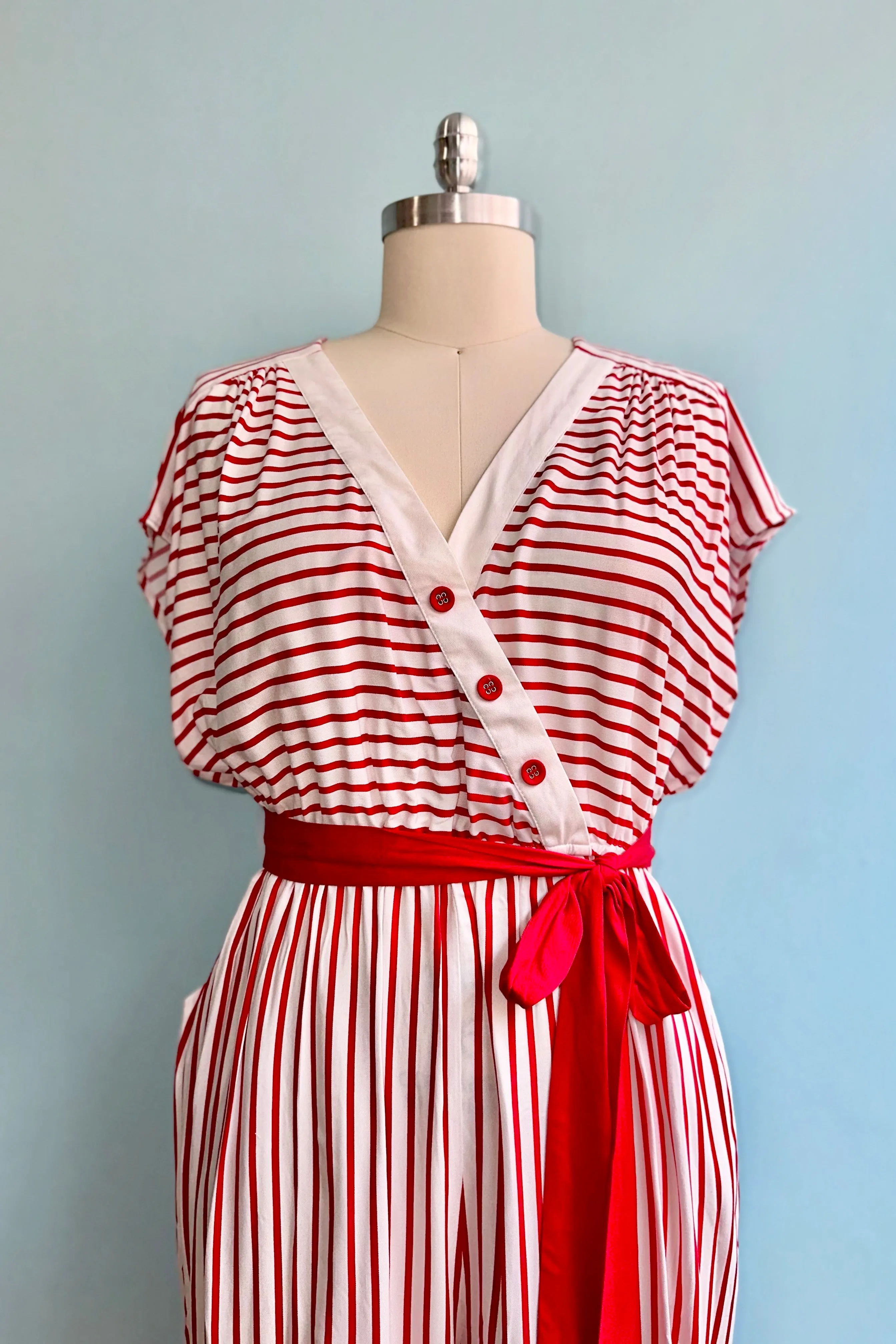 Ahoy Red Striped Jumpsuit by Hell Bunny