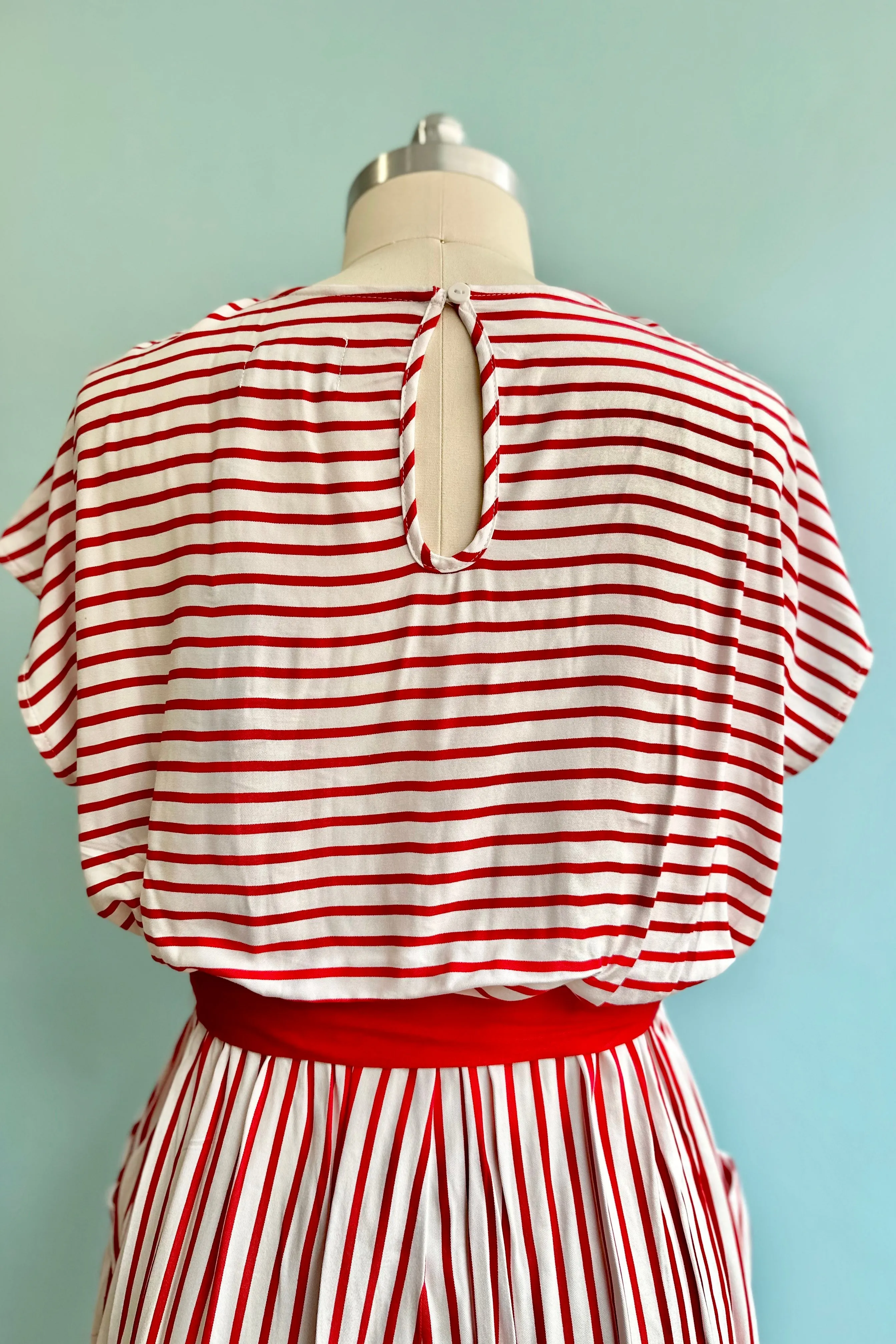 Ahoy Red Striped Jumpsuit by Hell Bunny