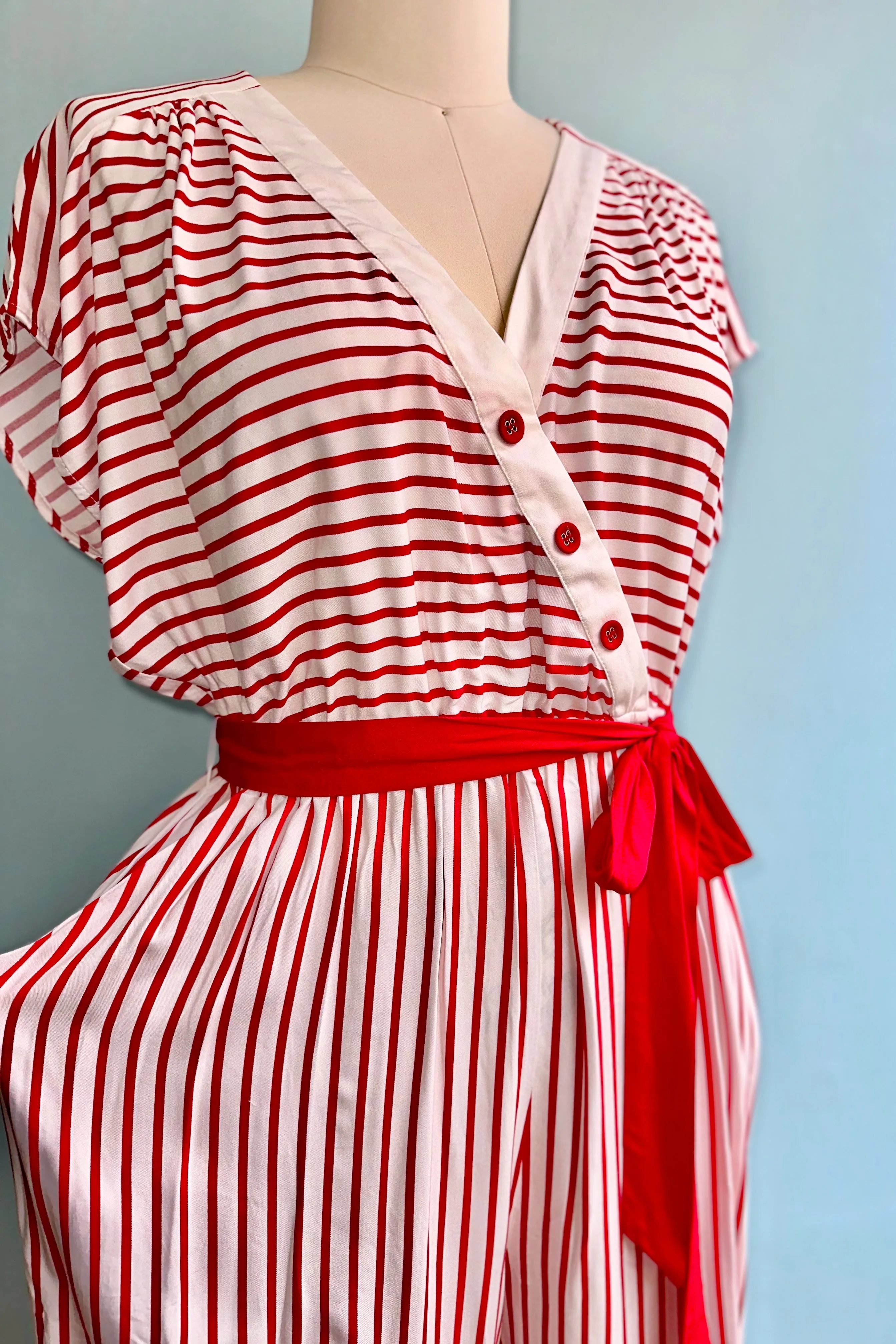 Ahoy Red Striped Jumpsuit by Hell Bunny