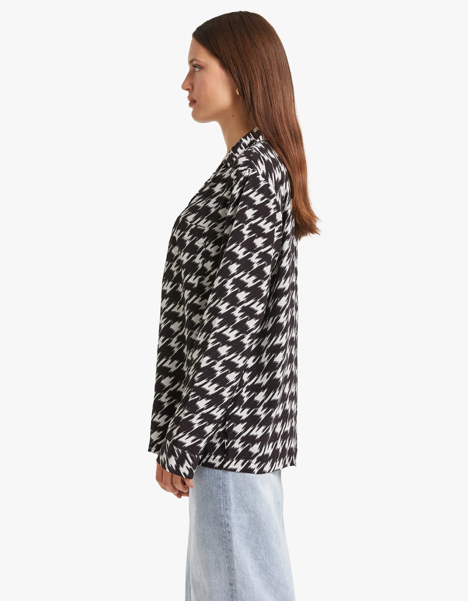 Aiden Shirt - Houndstooth Print