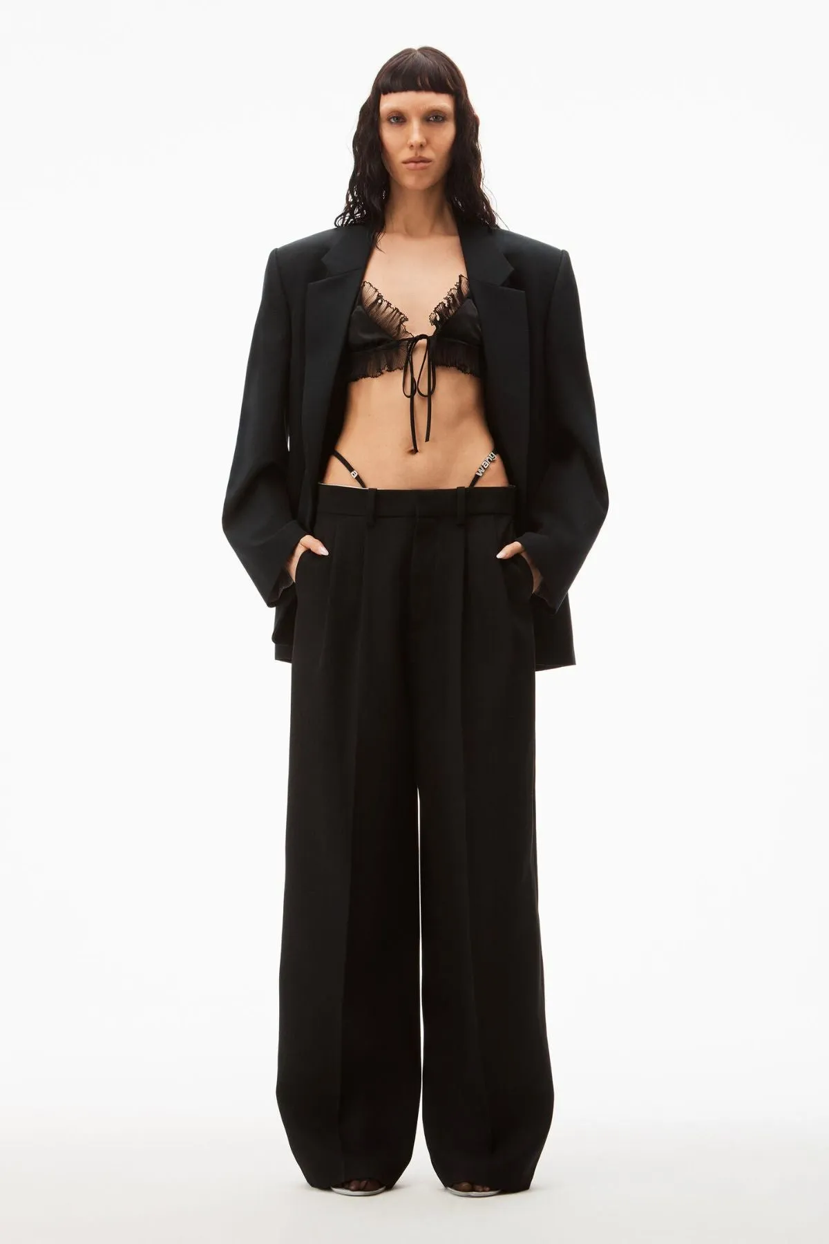 Alexander Wang Crystal Trim Pants - Black