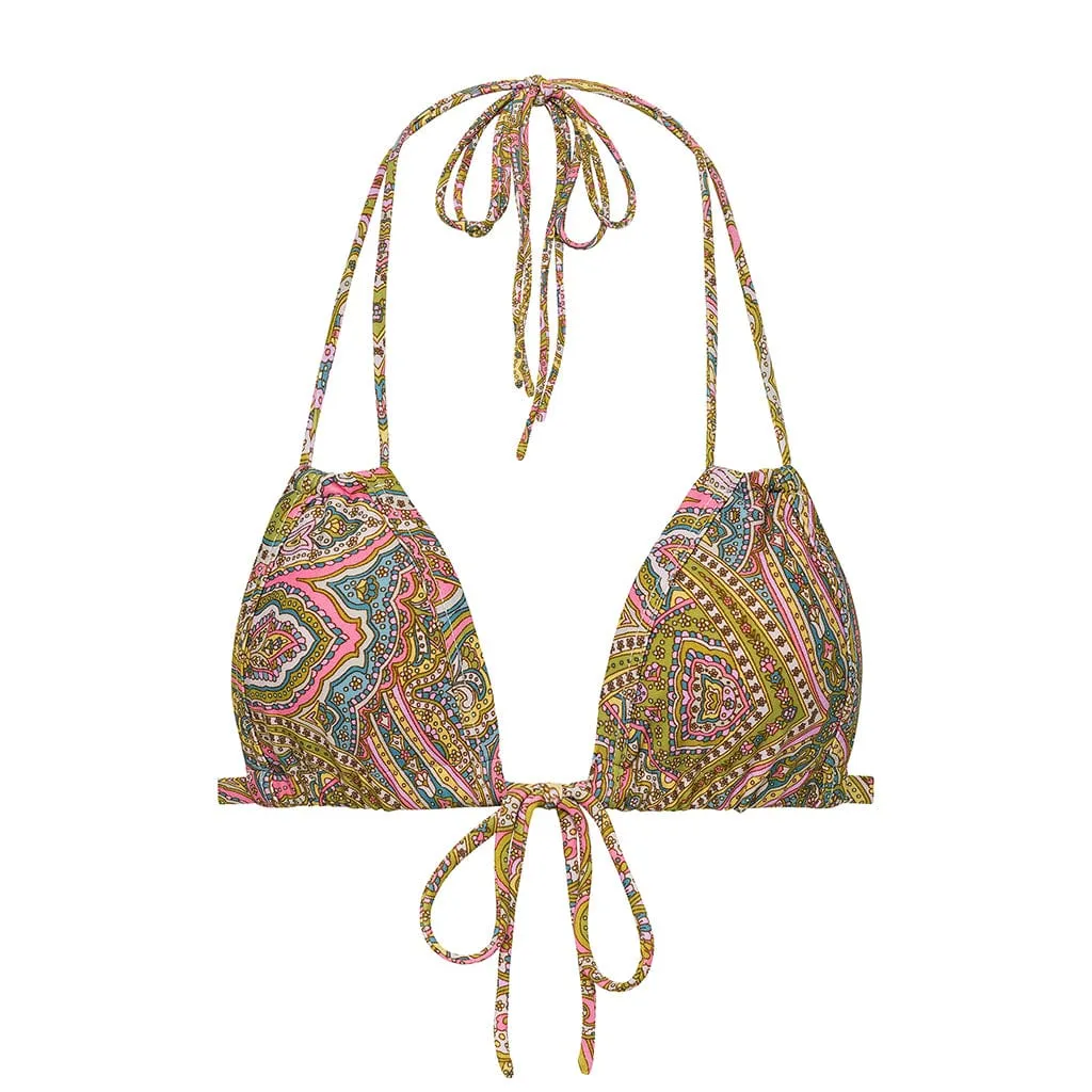 Ali Paisley Euro Bows Bikini Top