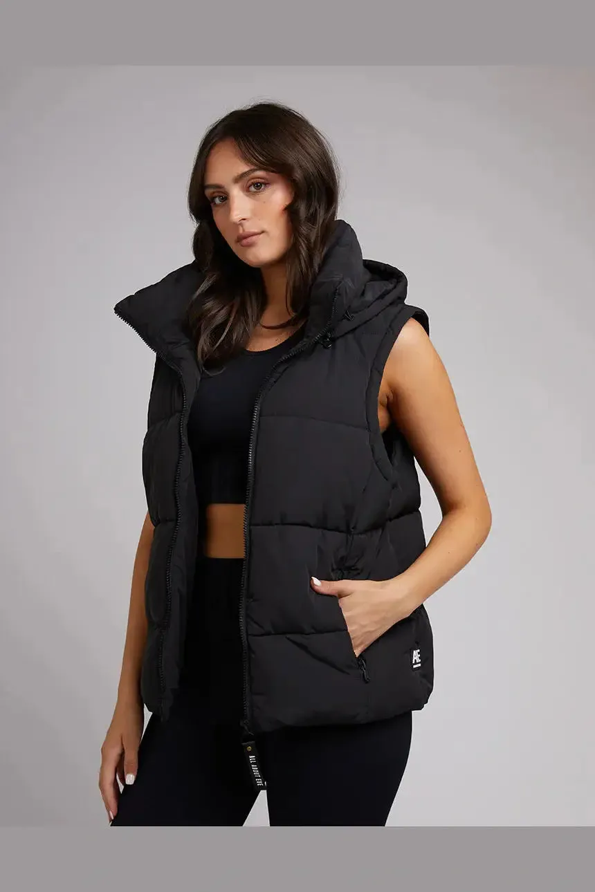 All about eve active remi luxe puffer vest- black