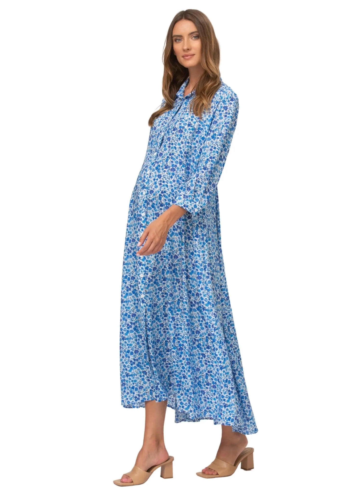 Amelie Maternity Dress  - Blue Meadow