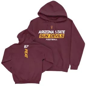 Arizona State Football Maroon Rush Hoodie  - Keona Peat