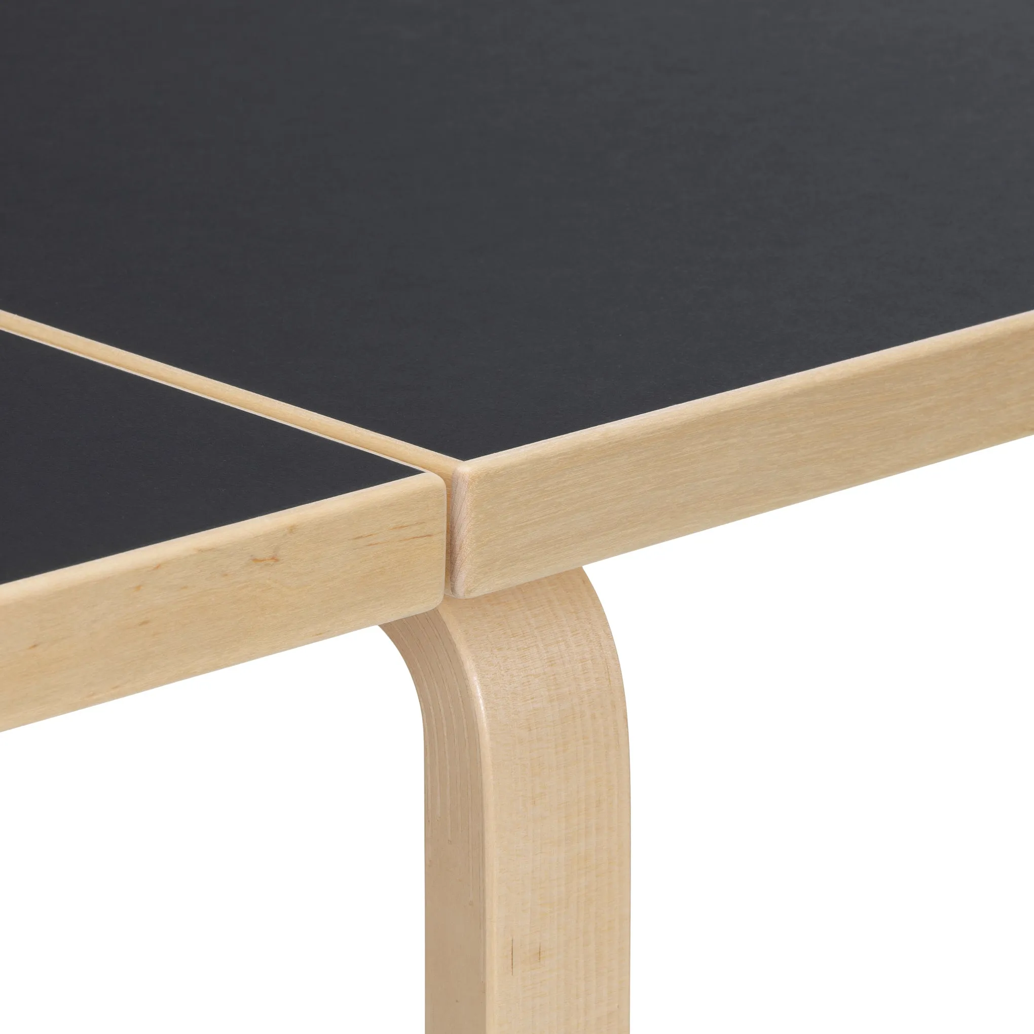 Artek Alvar Aalto Drop-Leaf Table - Black Linoleum