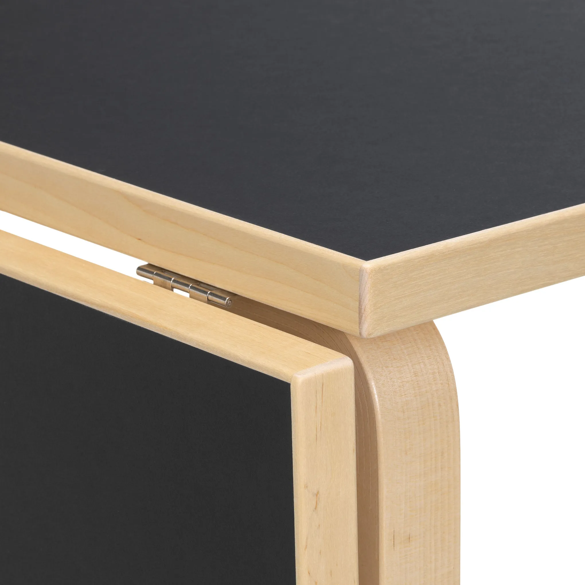 Artek Alvar Aalto Drop-Leaf Table - Black Linoleum