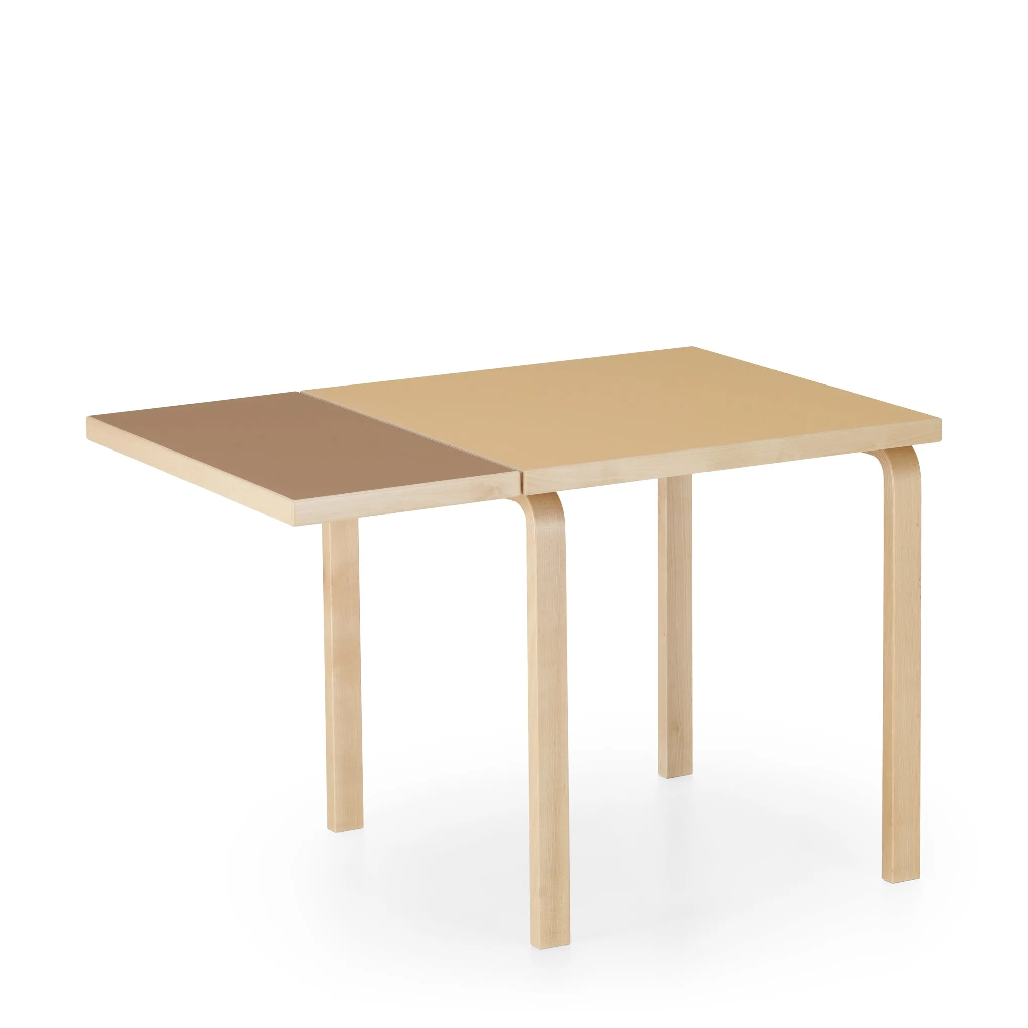 Artek Alvar Aalto Drop-Leaf Table - Clay/ Brown