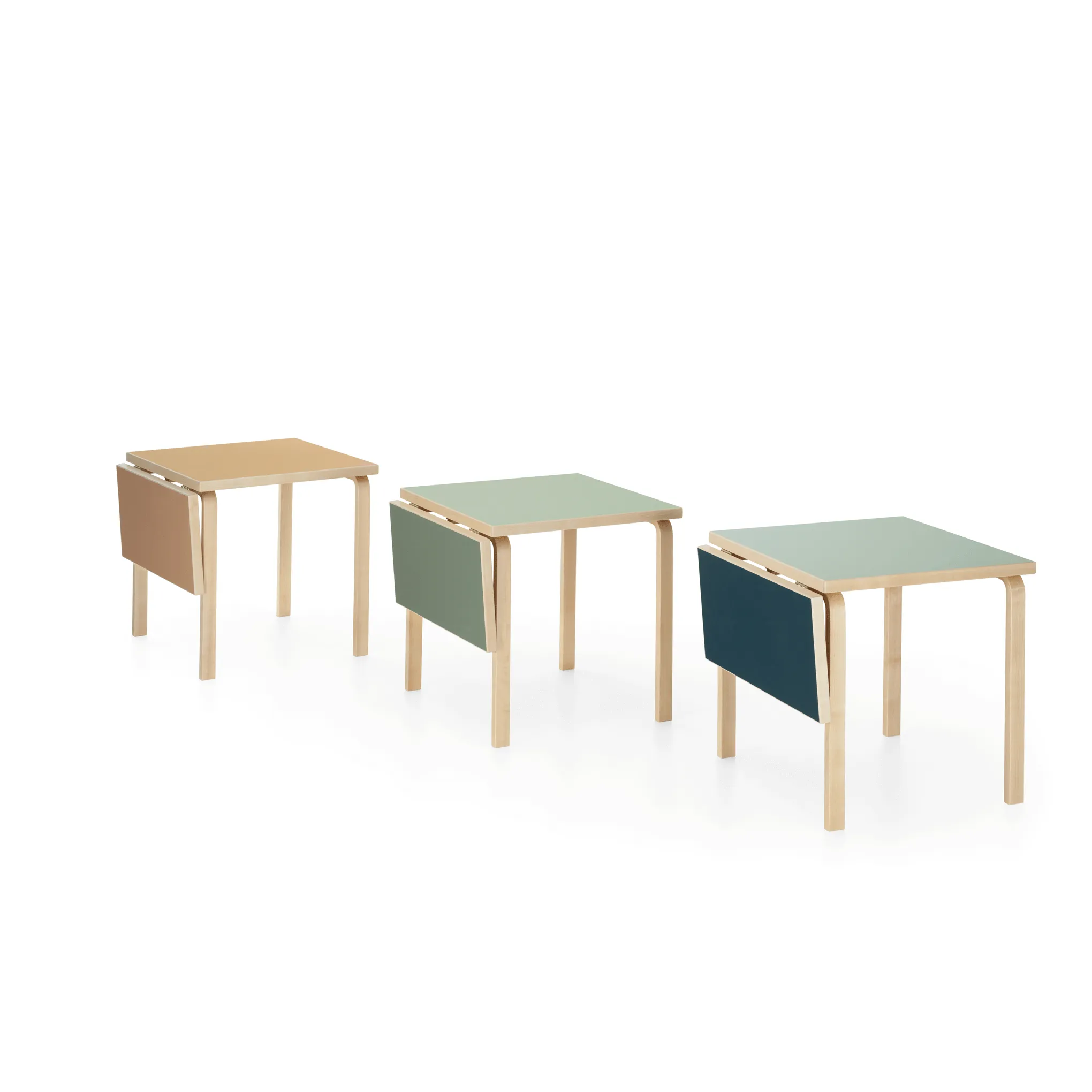 Artek Alvar Aalto Drop-Leaf Table - Clay/ Brown