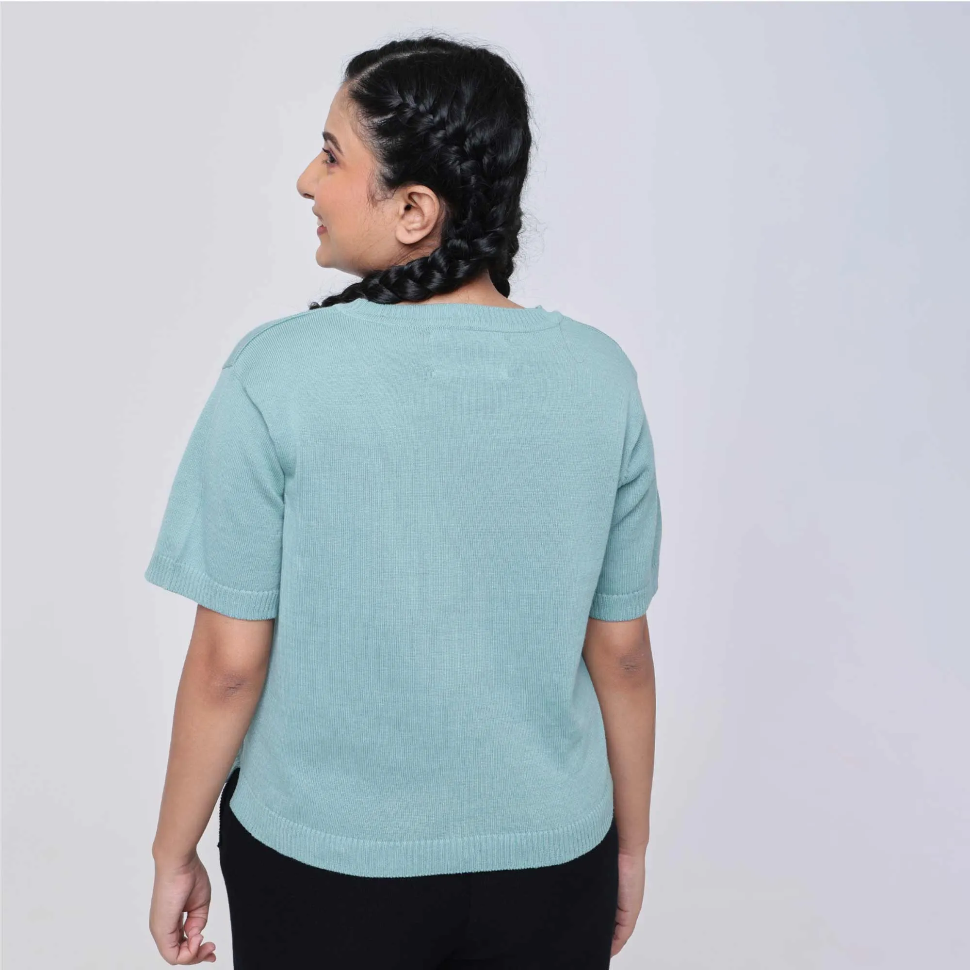 At-Ease Cotton Knit Crop Top