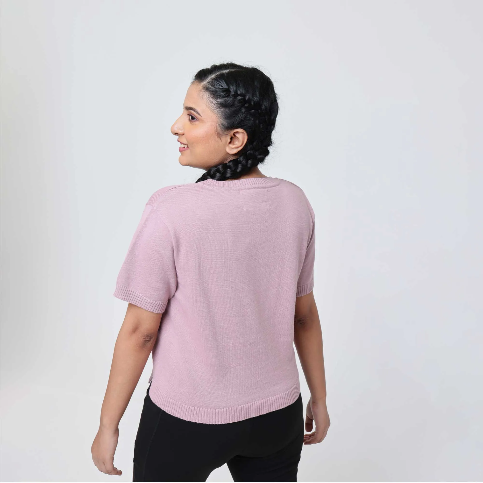 At-Ease Cotton Knit Crop Top