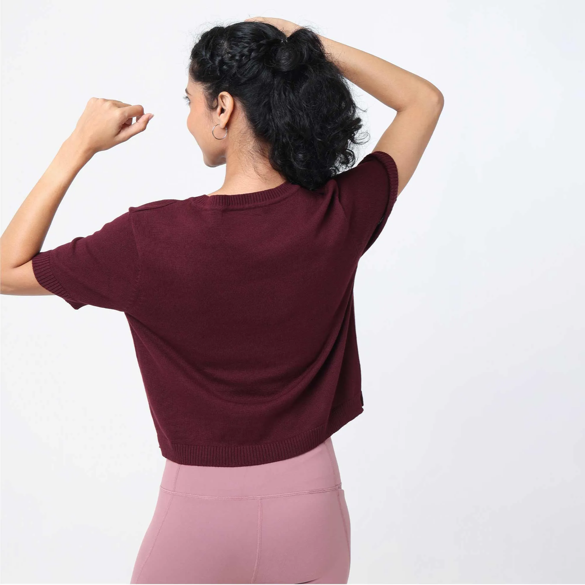 At-Ease Cotton Knit Crop Top