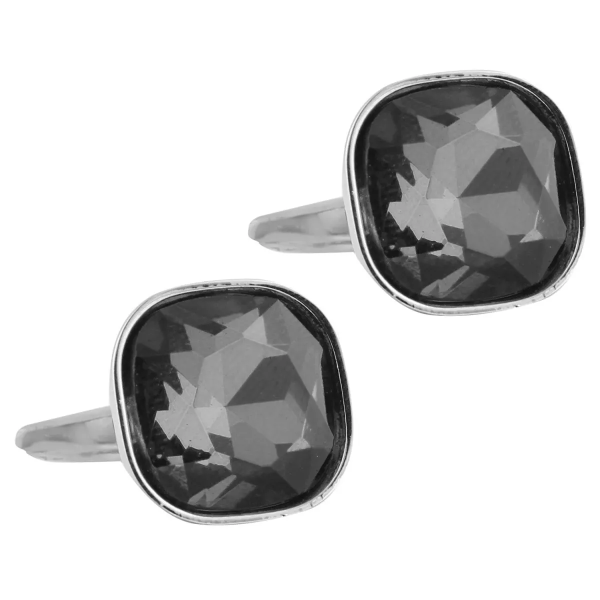 Austrian Crystal Silver Cufflinks In Box