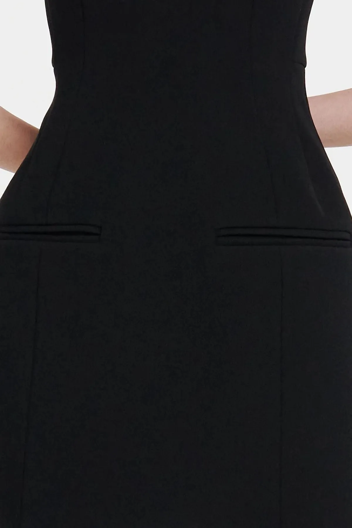 A.W.A.K.E Mode Mini Tailored Dress - Black