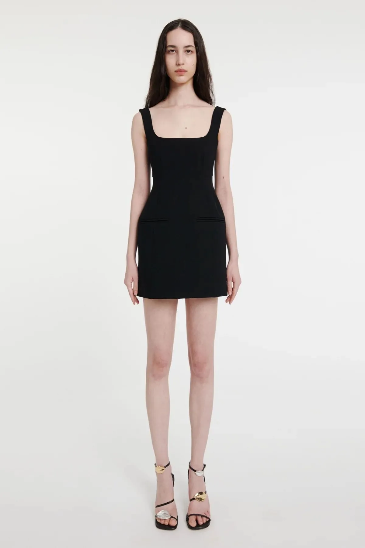 A.W.A.K.E Mode Mini Tailored Dress - Black