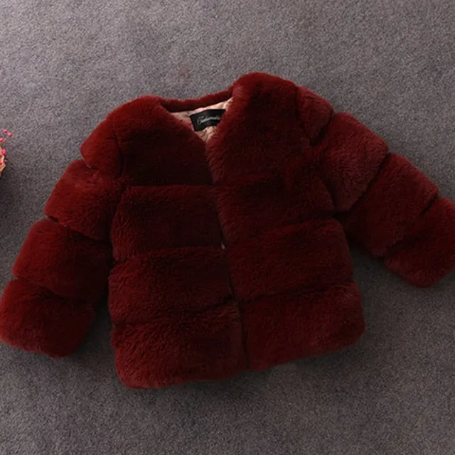 Baby Girl Faux Fur Winter Down Parka Jacket