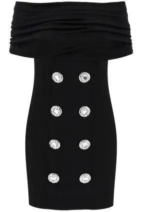 BALMAIN mini dress with boat neckline