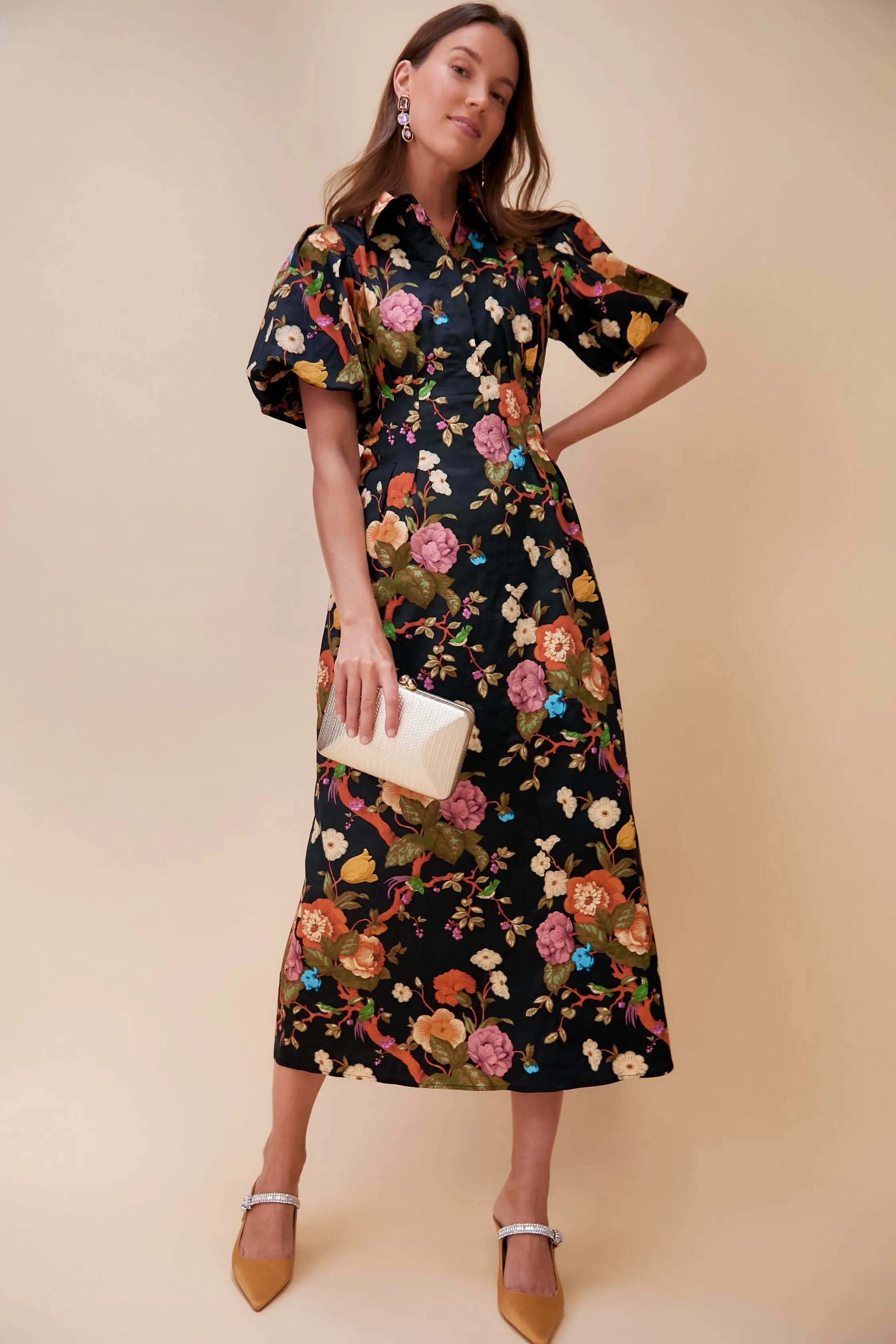 Baroque Floral Delaney Dress