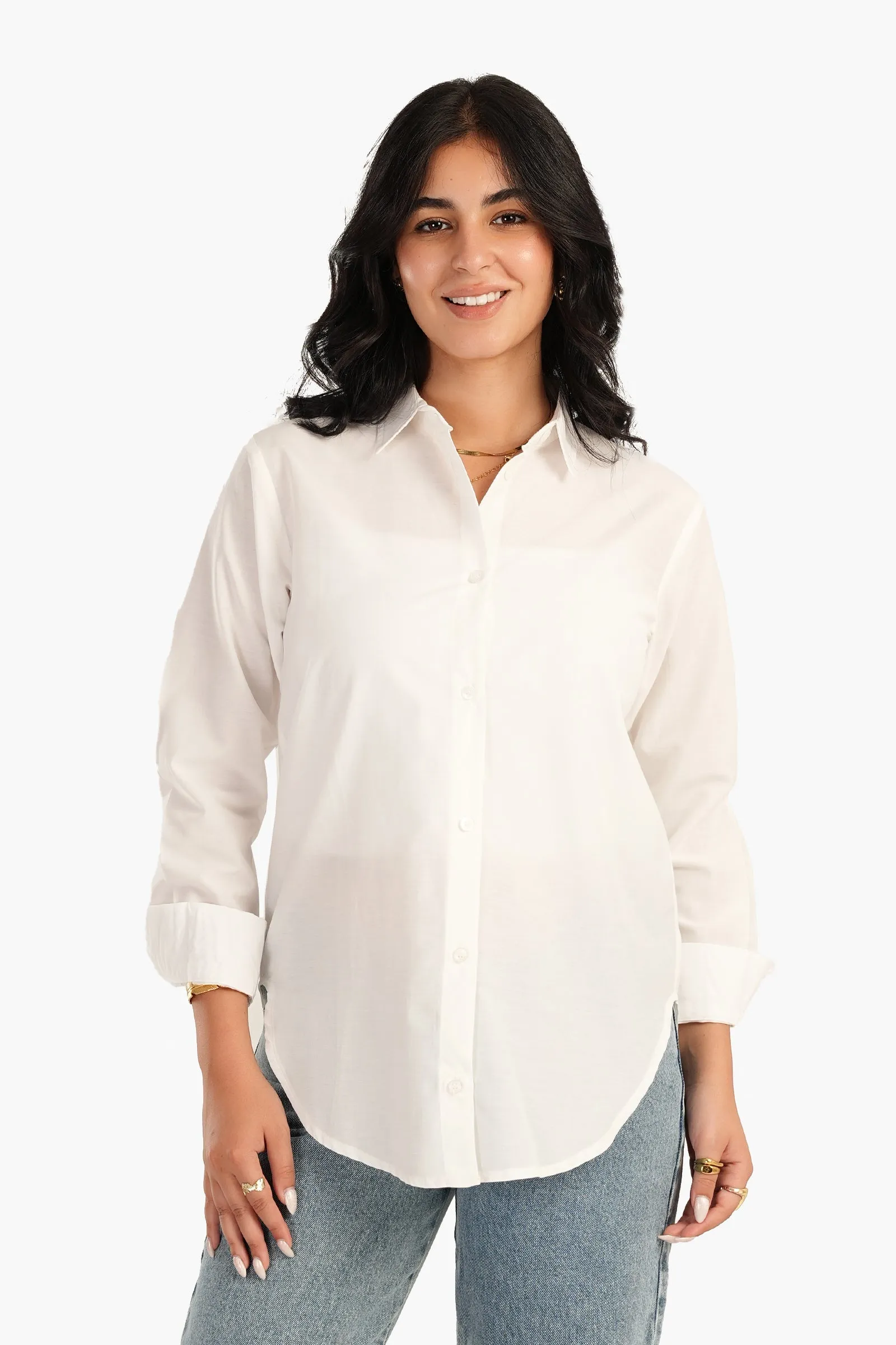 Basic Shirt with Round Hem