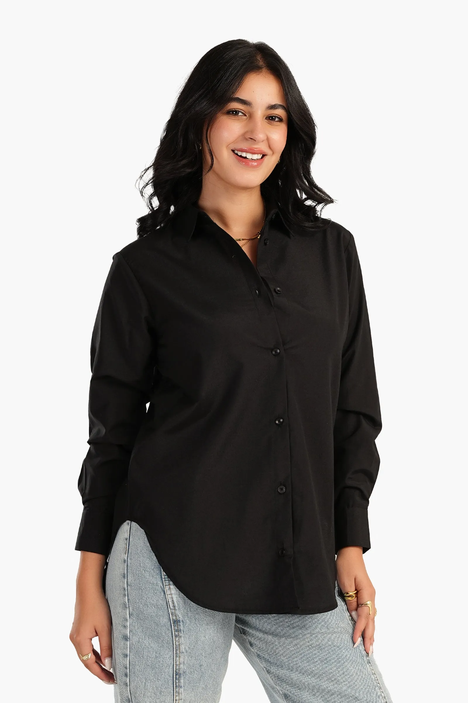 Basic Shirt with Round Hem