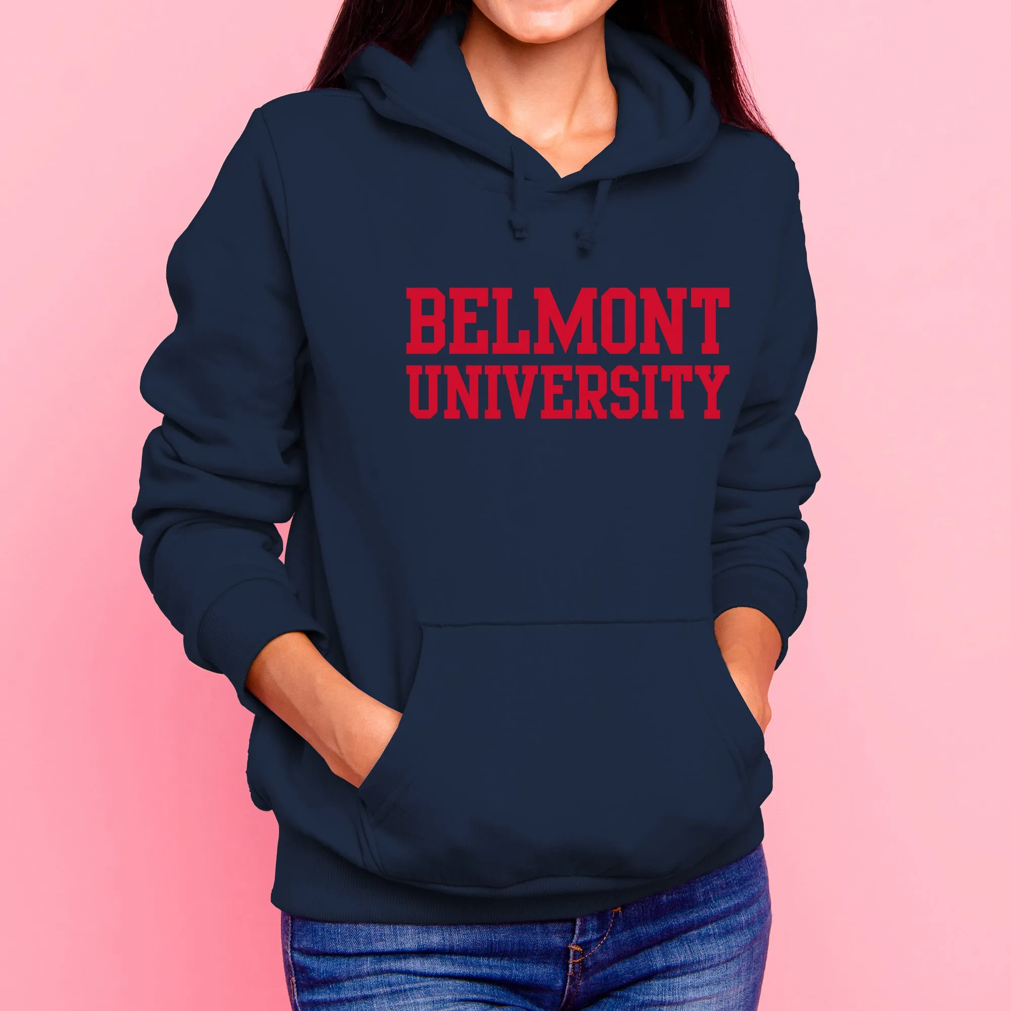 Belmont University Bruins Basic Block Heavy Blend Hoodie - Navy