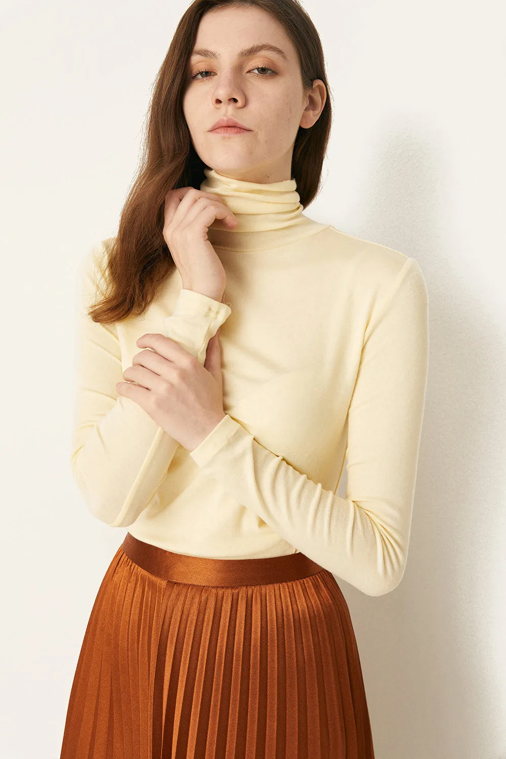 BerryBetty - Apricot Turtleneck Sweater