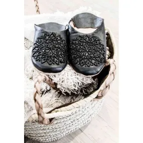 Black Babouche Les Etoile Slippers