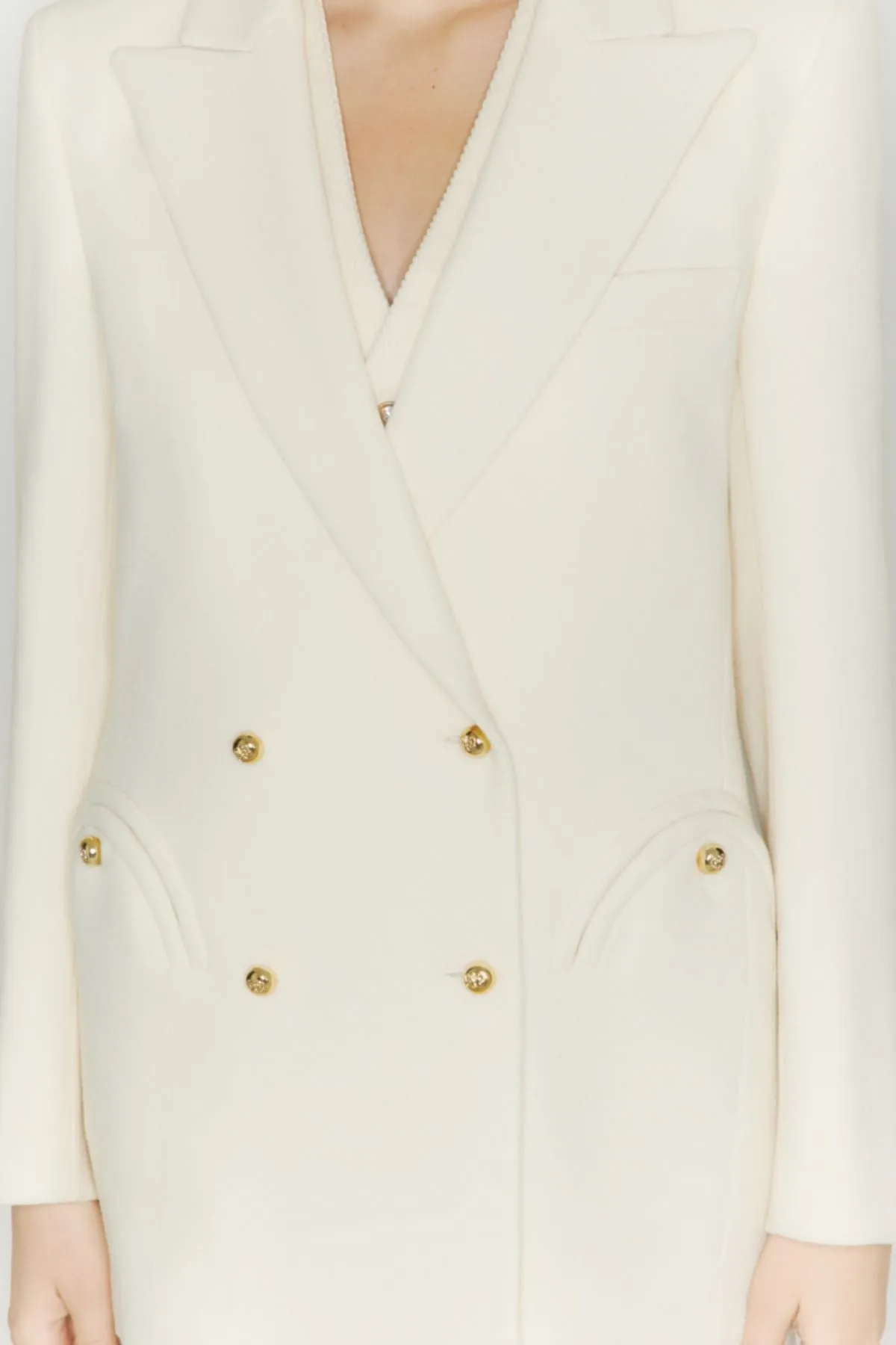 Blazé Milano Resolute Cream Everyday Blazer - Cream