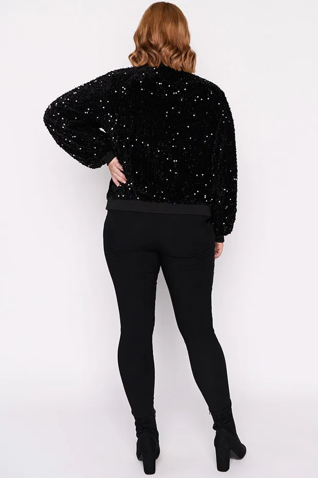 Bling Black Sequins Jacket