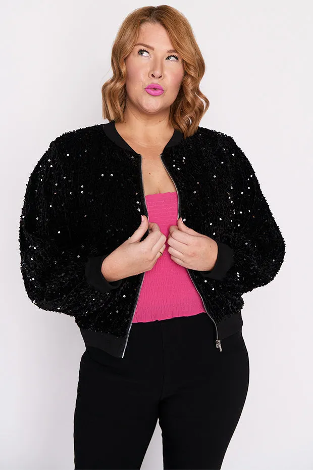 Bling Black Sequins Jacket