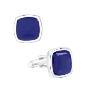 Blue Crystal Cufflinks In Box