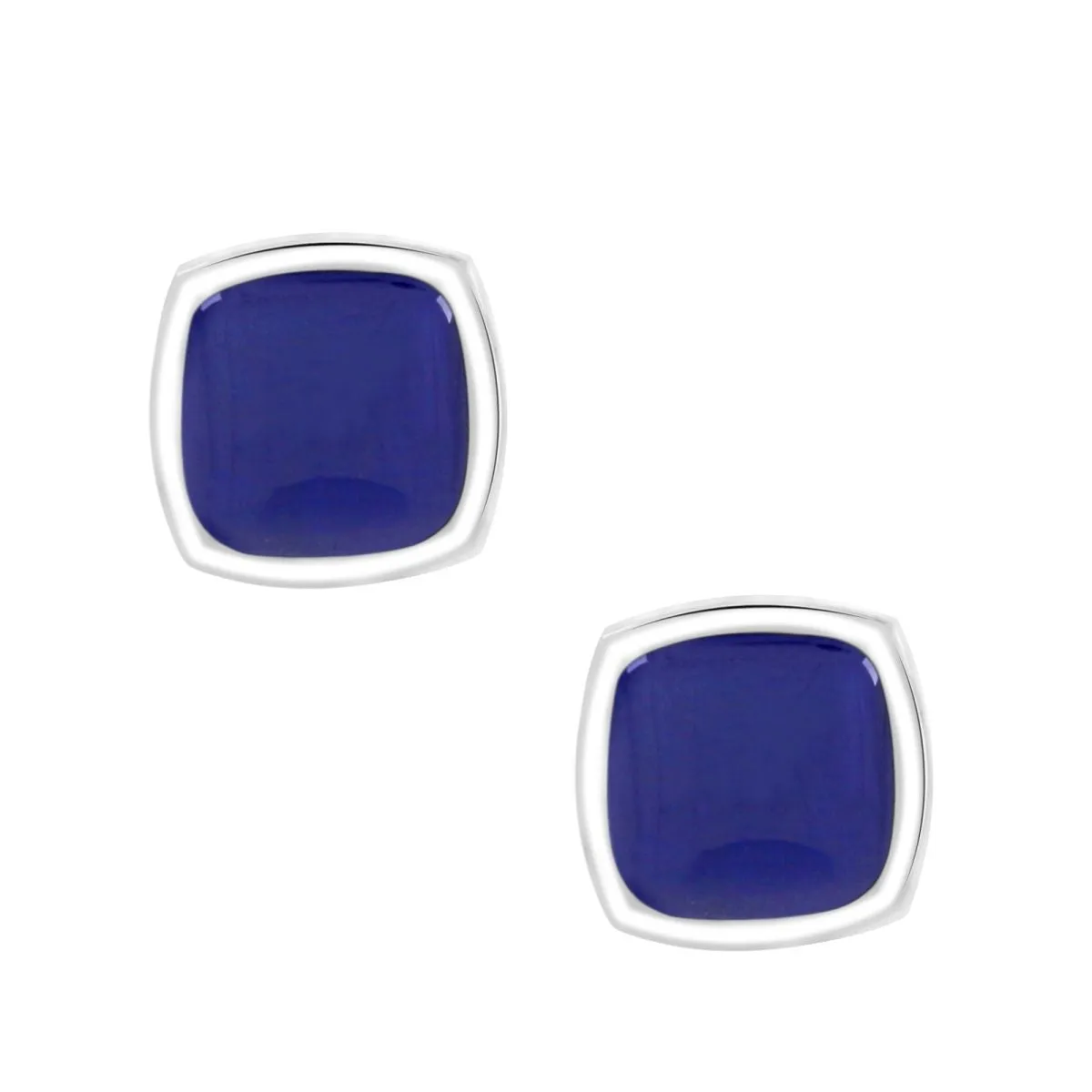 Blue Crystal Cufflinks In Box