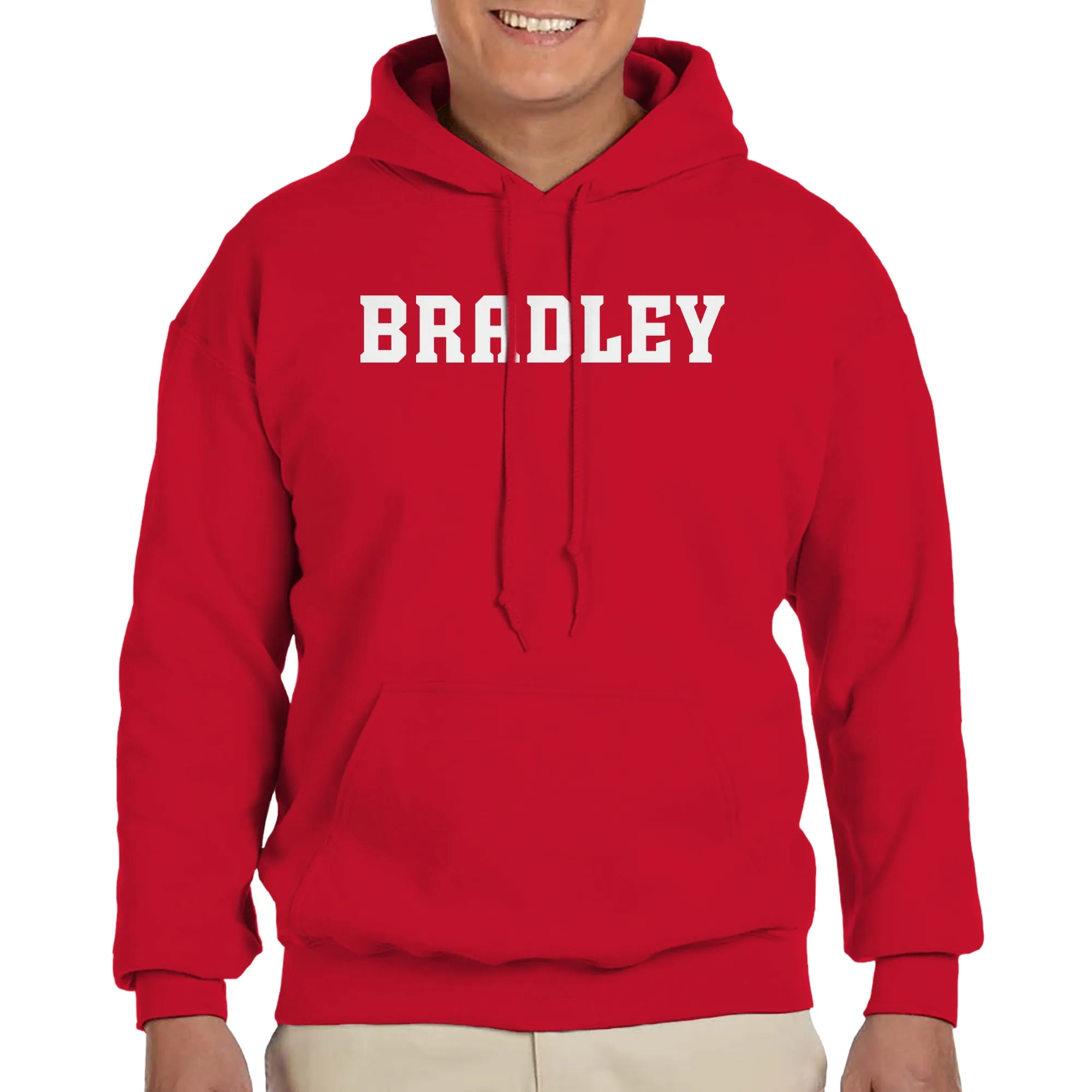 Bradley University Braves Basic Block Heavy Blend Hoodie - Red