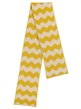 Brushed Zigzag Scarf Golden Eye & oatmeal