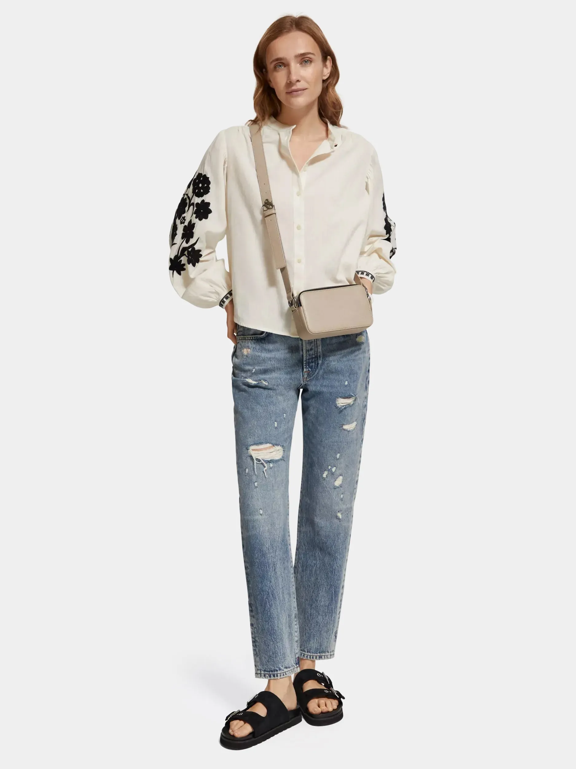 Buzz mid-rise boyfriend-fit jeans